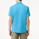 LACOSTE L1212 POLO CLASSIC FIT IN PETIT PIQUE CELEST BLUE - Image 3
