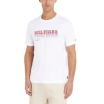 TOMMY HILFIGER MEN FADE HILFIGER TEE WHITE