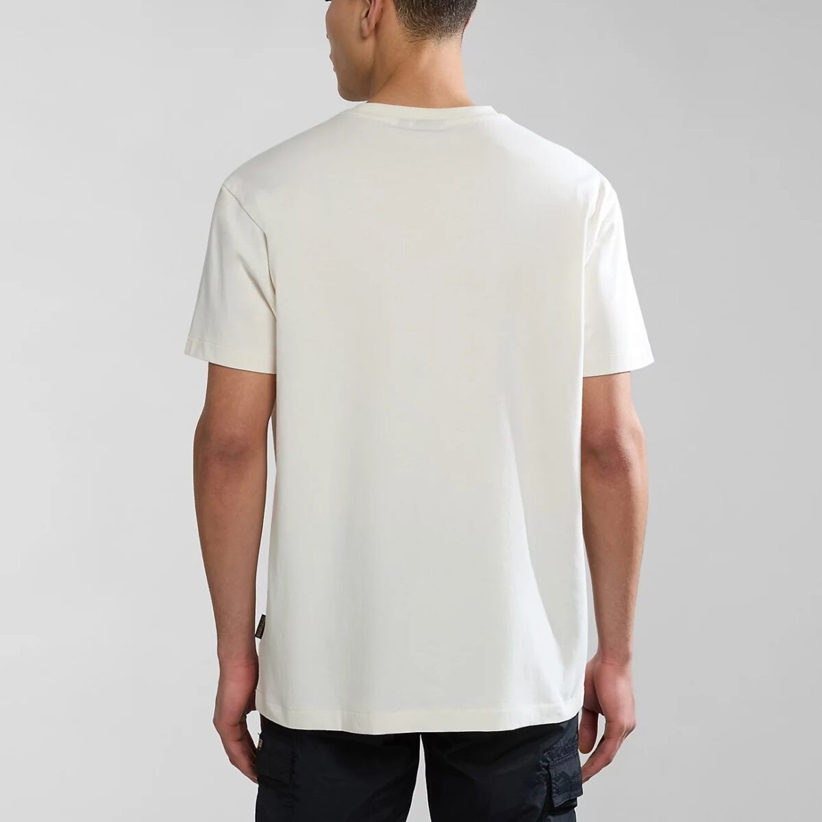 NAPAPIJRI MEN BOX SHORT SLEEVE T-SHIRT WHITE WHISPER - Image 3