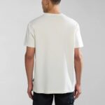 NAPAPIJRI MEN BOX SHORT SLEEVE T-SHIRT WHITE WHISPER - Image 3