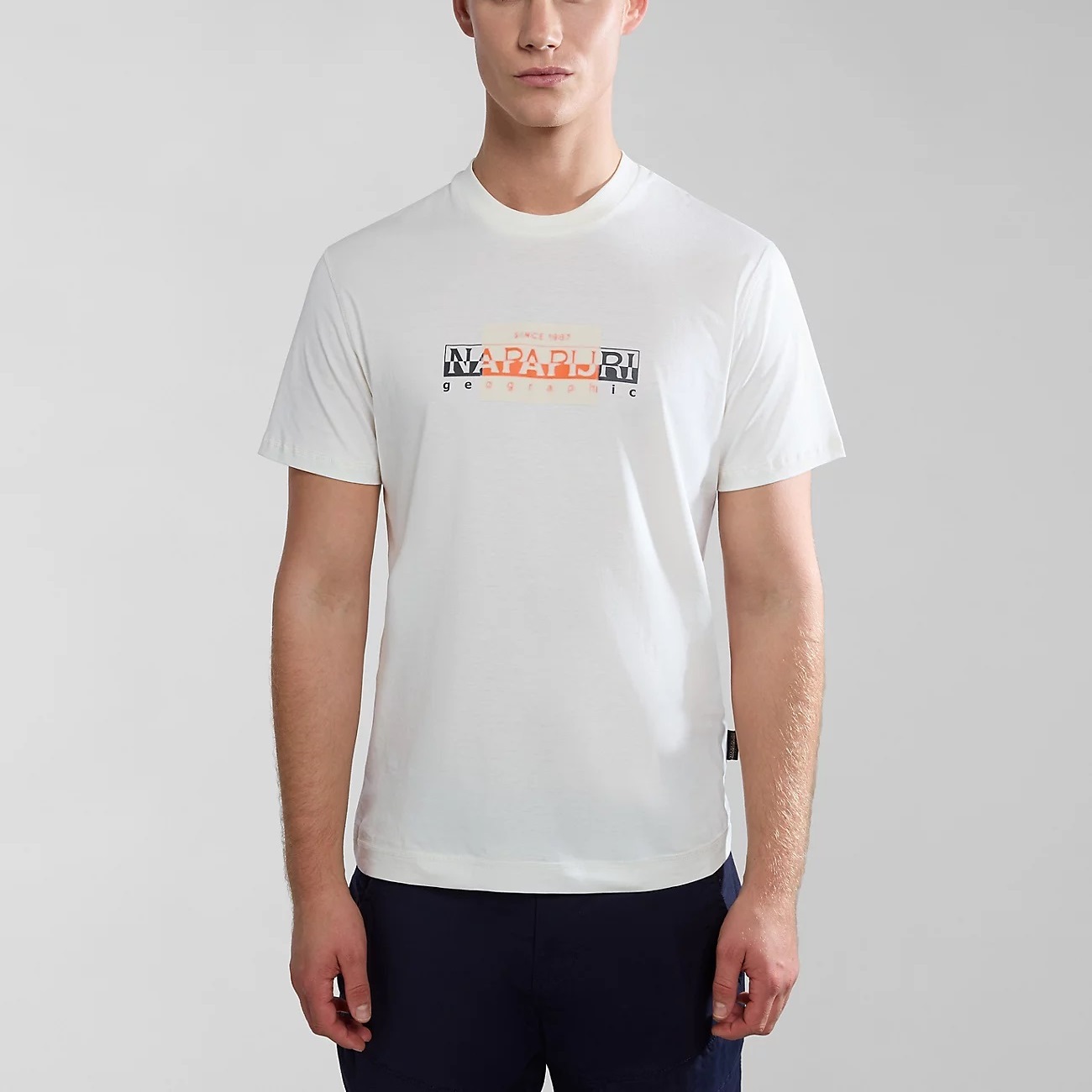 NP0A4HQKN1A1-4 NAPAPIJRI MEN SMALLWOOD SHORT SLEEVE T-SHIRT WHITE WHISPER - Image 1