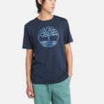TIMBERLAND MEN'S GRAPHIC T SHIRT DARK SAPPHIRE