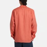TIMBERLAND MEN'S TIMBERLAND MILL BROOK LINEN SHIRT BURNT SIENNA - Image 3