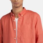 TIMBERLAND MEN'S TIMBERLAND MILL BROOK LINEN SHIRT BURNT SIENNA - Image 2