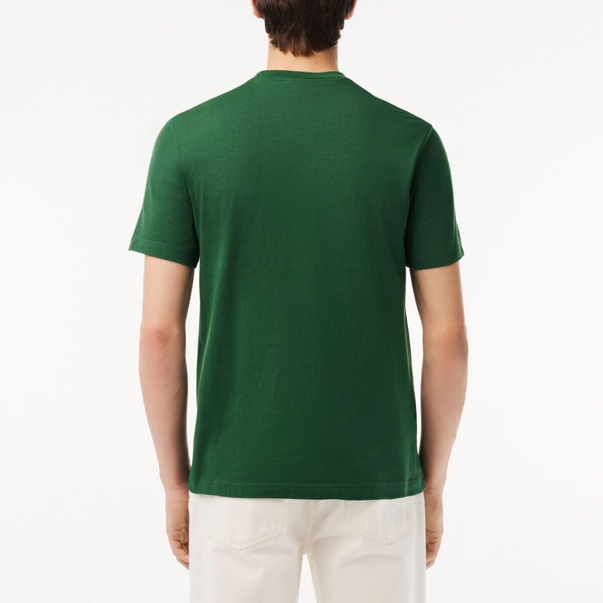 LACOSTE MEN'S COTTON JERSEY SIGNATURE PRINT T-SHIRT PINE GREEN - Image 4