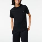 LACOSTE MEN'S CREW NECK PIMA COTTON JERSEY T-SHIRT BLACK
