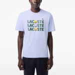LACOSTE MEN'S HEAVY COTTON BALL PRINT T-SHIRT WHITE