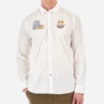 LA MARTINA MEN'S REGULAR-FIT SHIRT IN ELASTICATED COTTON WHITE