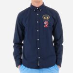LA MARTINA MEN'S REGULAR FIT SHIRT IN POPLIN COTTON NAVY