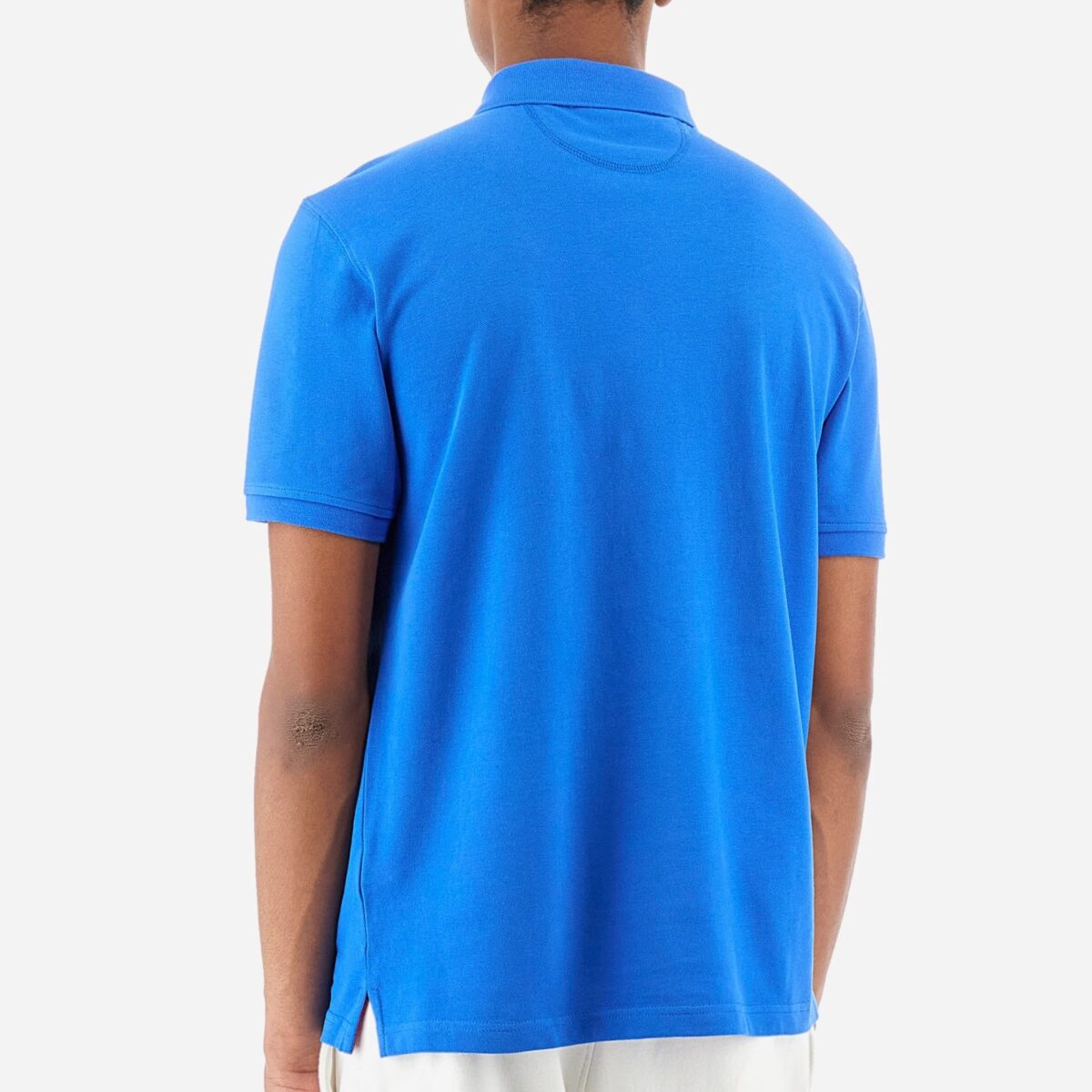 LA MARTINA MAN SHORT-SLEEVED PREGULAR-FIT POLO IN COTTON BLUE - Image 4