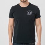 LA MARTINA MEN'S REGULAR-FIT COTTON T-SHIRT BLACK