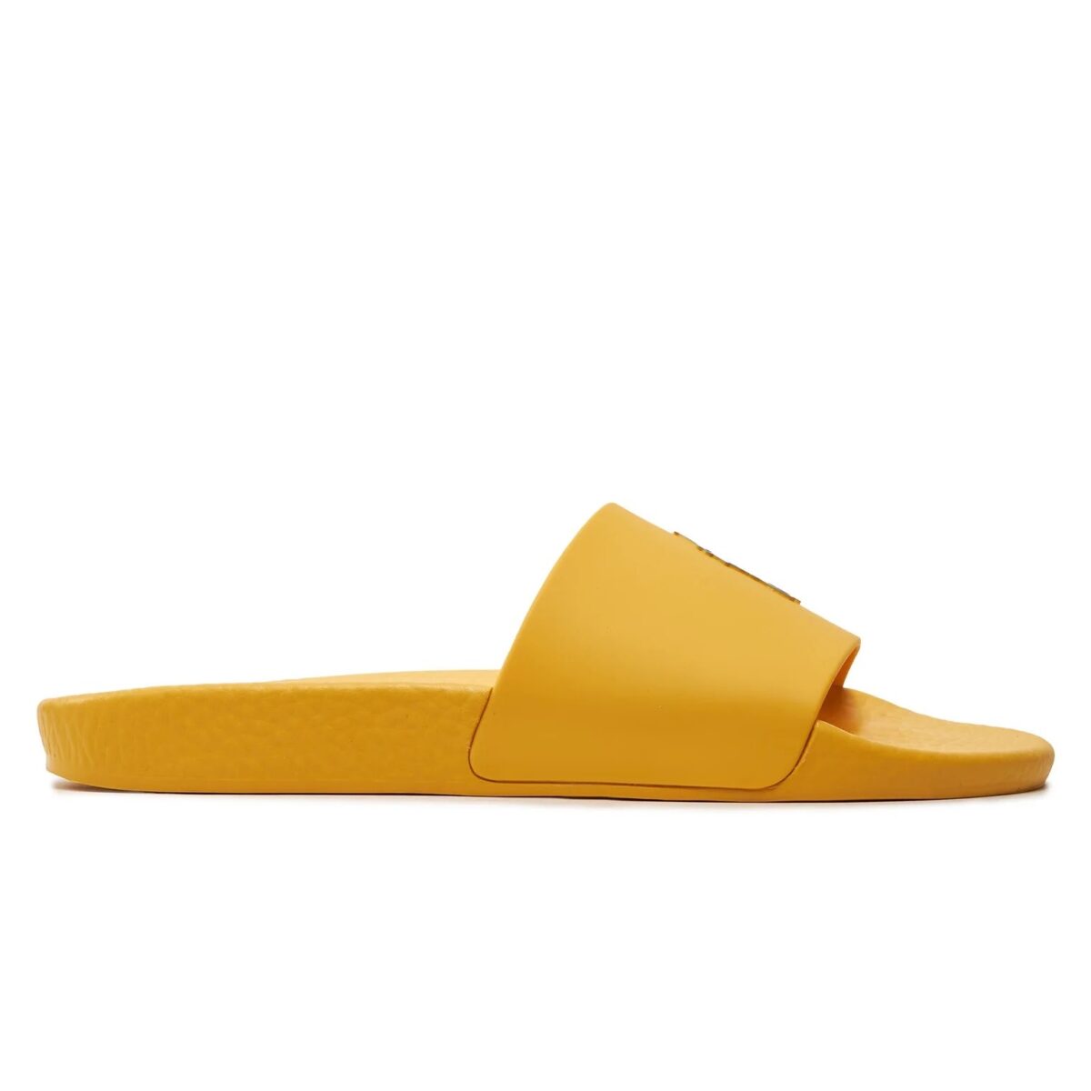 POLO RALPH LAUREN UNISEX SIGNATURE PONY SLIDE YELLOW/DUSTY BLUE - Image 4
