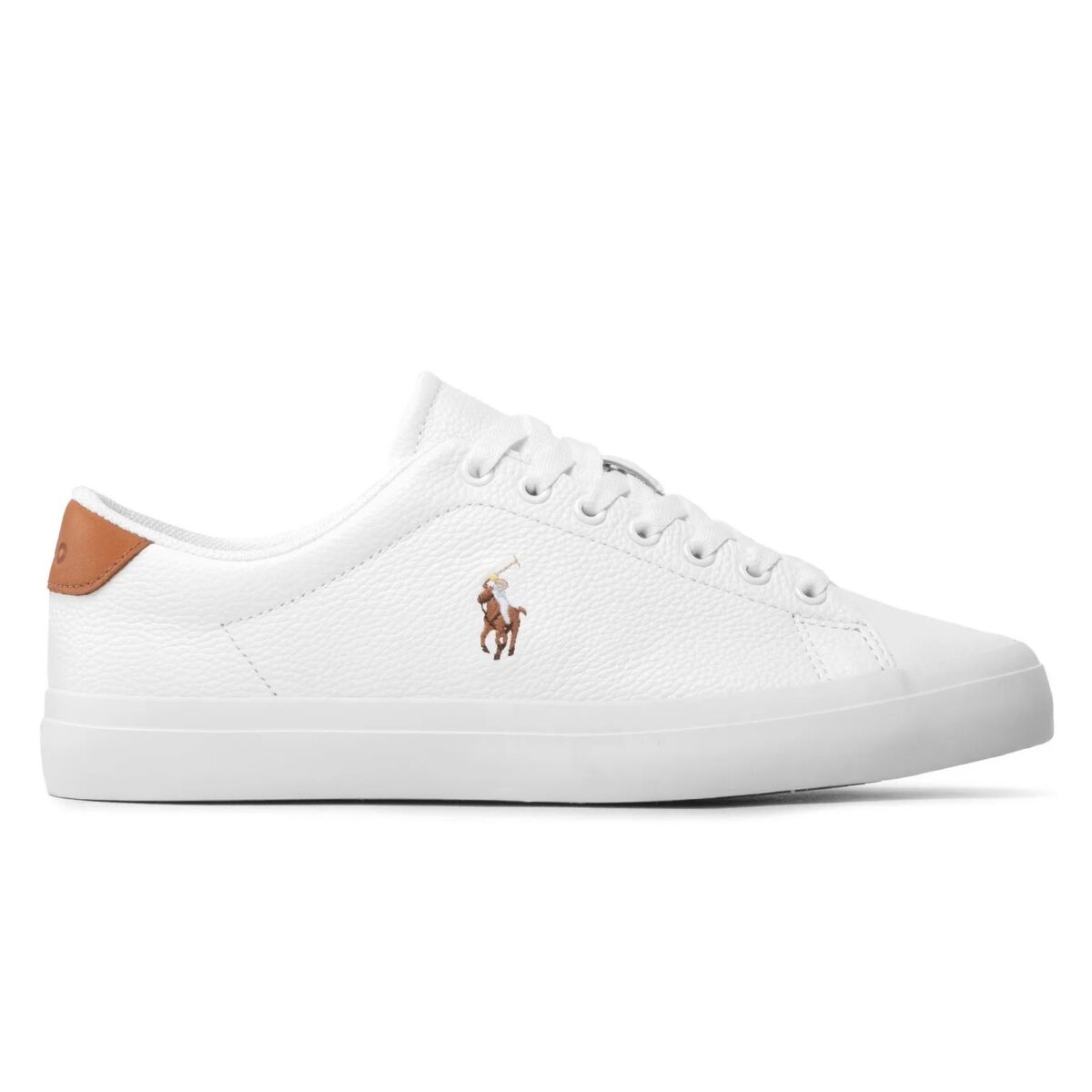 POLO RALPH LAUREN WOMEN'S LONGWOOD-SNEAKERS-LOW TOP LACE WHITE/MULTI PP - Image 5