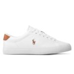 POLO RALPH LAUREN WOMEN'S LONGWOOD-SNEAKERS-LOW TOP LACE WHITE/MULTI PP - Image 5