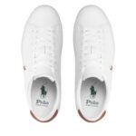 POLO RALPH LAUREN WOMEN'S LONGWOOD-SNEAKERS-LOW TOP LACE WHITE/MULTI PP - Image 4
