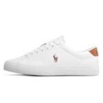 POLO RALPH LAUREN WOMEN'S LONGWOOD-SNEAKERS-LOW TOP LACE WHITE/MULTI PP - Image 6