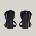 TOMMY HILFIGER WOMAN BLOCK HEEL SANDALS WITH GLOBAL STRIPE DETAIL SPACE BLUE - Image 3