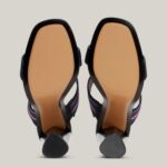 TOMMY HILFIGER WOMAN BLOCK HEEL SANDALS WITH GLOBAL STRIPE DETAIL SPACE BLUE - Image 4