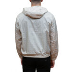 EMPORIO ARMANI EA7 MEN ALL-OVER LOGO NYLON BLOUSON JACKET SILVER CLOUD - Image 4