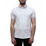 EMPORIO ARMANI MEN PLACED LOGO POLO WHITE