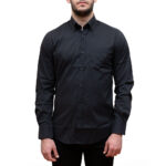 PAUL&SHARK MEN CAMICIA IN COTENE STRETCH BLACK