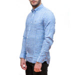 TOMMY HILFIGER MAN YARN DYED LINEN SHIRT BLUE SPELL/ OPTIC WHITE - Image 2