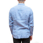 TOMMY HILFIGER MAN YARN DYED LINEN SHIRT BLUE SPELL/ OPTIC WHITE - Image 3