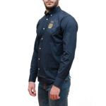 LA MARTINA MEN'S REGULAR-FIT SHIRT IN ELASTICATED COTTON NAVY GOLD LOGO - Image 2