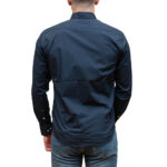 LA MARTINA MEN'S REGULAR-FIT SHIRT IN ELASTICATED COTTON NAVY GOLD LOGO - Image 3