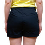 EMPORIO ARMANI WOMAN CHINO SHORTS WITH LOGO BUTTONS DARK BLUE - Image 3