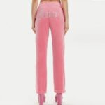JUICY COUTURE TINA VELOUR DIAMANTE TRACKSUIT BOTTOM PINK - Image 5