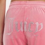 JUICY COUTURE TINA VELOUR DIAMANTE TRACKSUIT BOTTOM PINK - Image 2
