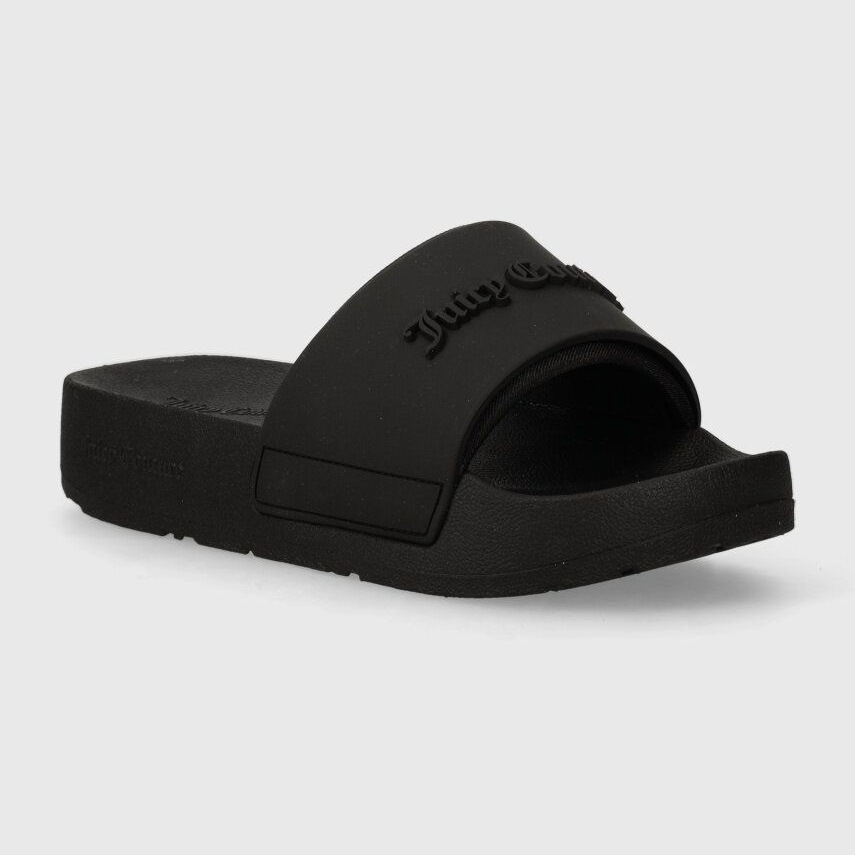 JCFYL128006-101-1 JUICY COUTURE WOMAN BREANNA STACKED SLIDERS BLACK - Image 1
