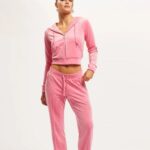 JUICY COUTURE VELOUR DIAMANTE TRACKTOP PINK LEMONADE - Image 3