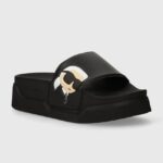 KARL LAGERFELD WOMAN KONDOMINIUM SLIPPERS BLACK