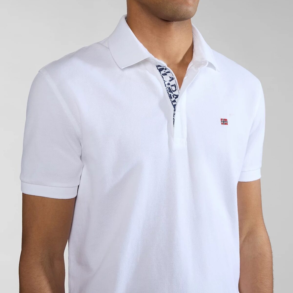 NAPAPIJRI EOLANOS SHORT SLEEVE POLO SHIRT WHITE - Image 2