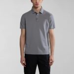NAPAPIJRI EOLANOS SHORT SLEEVE POLO SHIRT GREY OWL