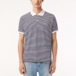 LACOSTE MEN'S ORIGINAL L.12.12 STRIPED COTTON POLO SHIRT