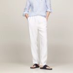 TOMMY HILFIGER WOMAN CASUAL TAPERED DRAWSTRING TROUSERS OPTIC WHITE - Image 3