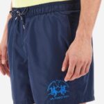 LA MARTINA REGULAR FIT MEN'S SWIM TRUNKS WITH DRAWSTRING WAIST NAVY - Image 2