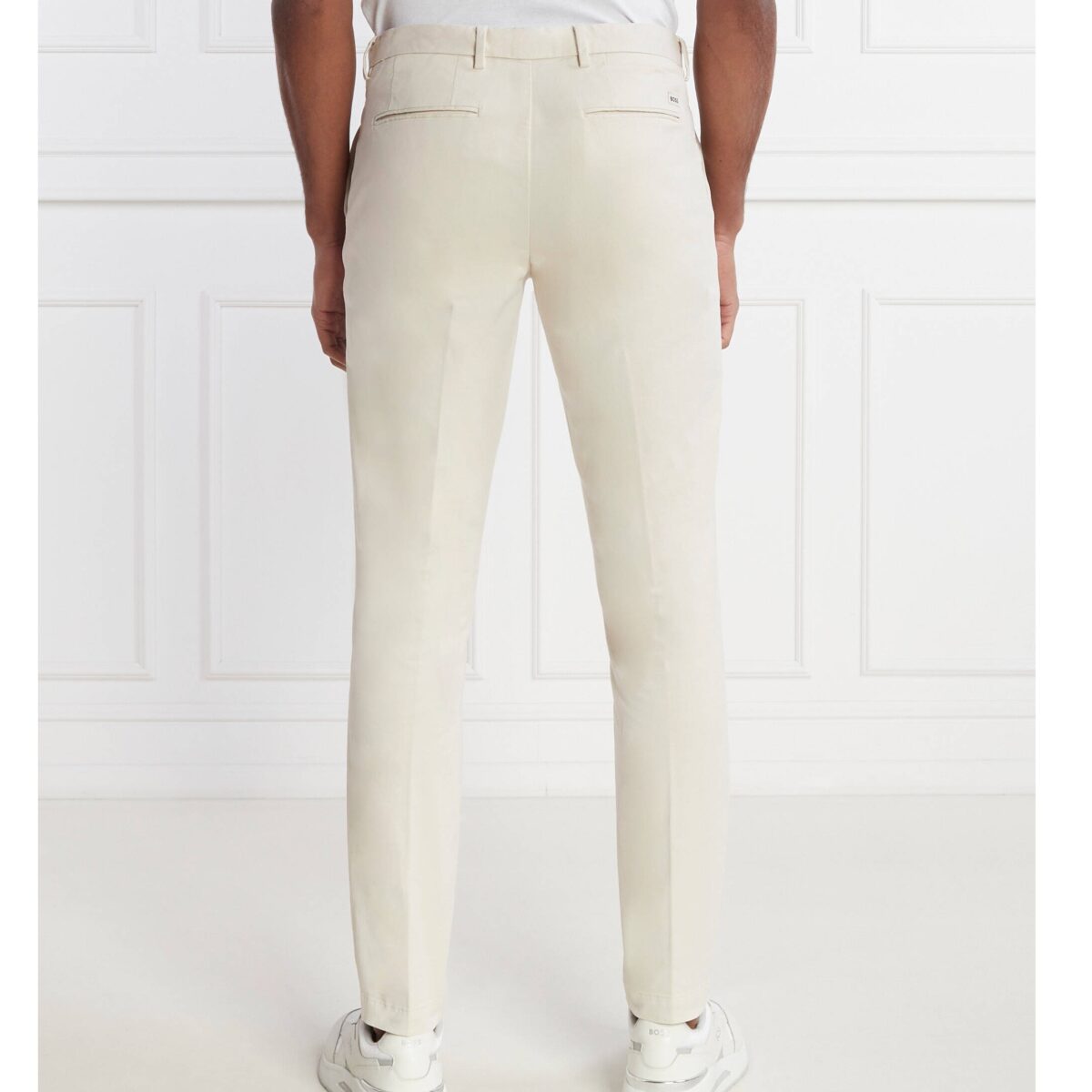BOSS KAITO 1-T SLIM-FIT TROUSERS IN A COTTON BLEND WITH STRETCH WHITE - Image 5