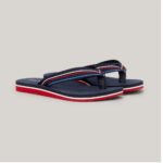 TOMMY HILFIGER WOMAN TH STRIPES BEACH SANDAL RED WHITE BLUE