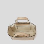 KARL LAGERFELD WOMEN'S K/CIRCLE SMALL TOTE BAG PERFORATED SAND - Image 3