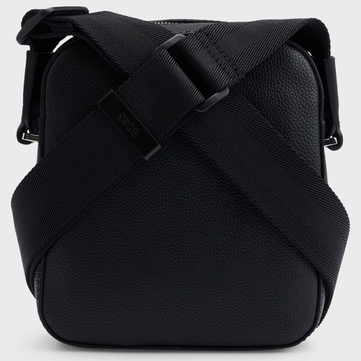 BOSS MAN RAY-NS REPORTER BAG IN GRAINED FAUX LEATHER BLACK - Image 3