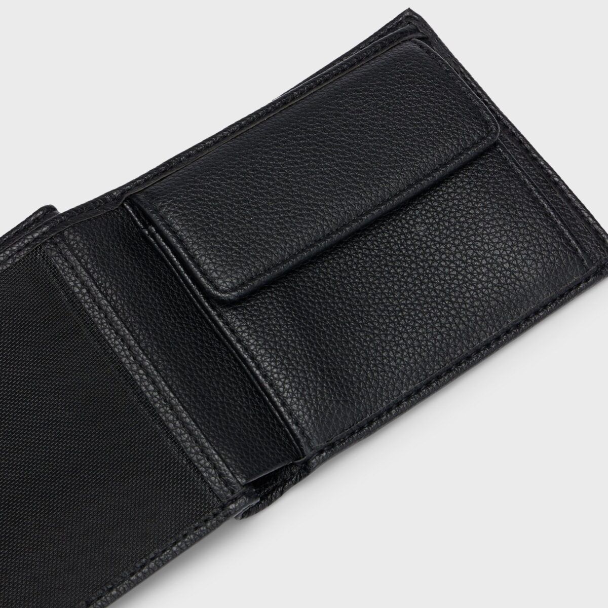 BOSS GRAINED FAUX-LEATHER RAY- WALLET WITH SIGNATURE STRIPE BLACK - Image 3