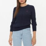 POLO RALPH LAUREN WOMAN JULIANNA LONG SLEEVE PULLOVER HUNTER NAVY