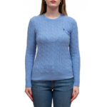 POLO RALPH LAUREN WOMEN'S CABLE-KNIT WOOL-CASHMERE JUMPER BLUE
