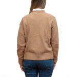 POLO RALPH LAUREN WOMAN LOGO EMBROIDERY CARDIGAN CAMEL MELANGE - Image 4