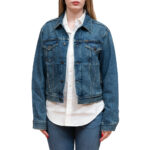 POLO RALPH LAUREN WOMAN FLAG DENIM TRUCKER JACKET