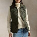 POLO RALPH LAUREN WOMAN PADDED SLEEVELESS VEST RANGER GREEN